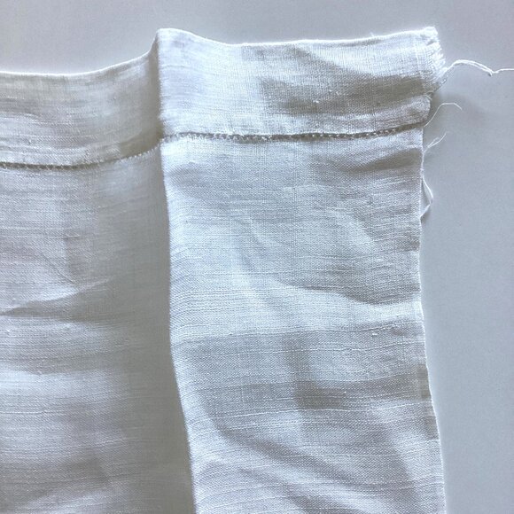 3 Vintage Embroidered Arm Chair Backs White Cotton Linen Table Runners - Picture 4 of 11